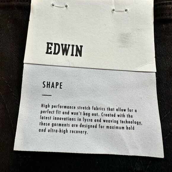 NWT EDWIN Black Cassia Mini Boot Mid Rise Cropped Bootcut Jeans - Size 24 - Picture 9 of 10